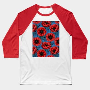 Red anemone garden Baseball T-Shirt